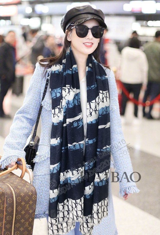 Dior圍巾 專櫃主打款D塗鴉印花羊絨長巾 迪奧純山羊絨女圍巾  llwj6828